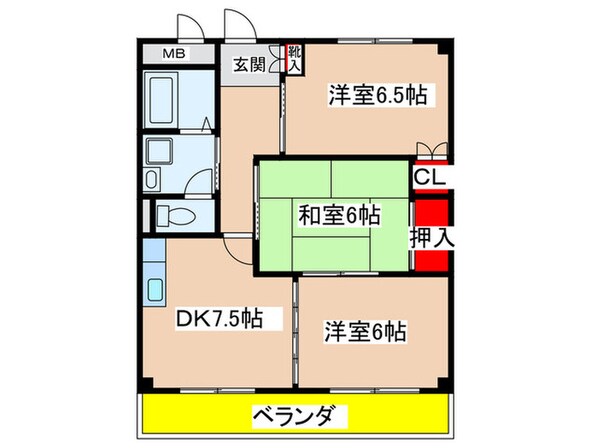 パ－クガ－デン神の倉２の物件間取画像